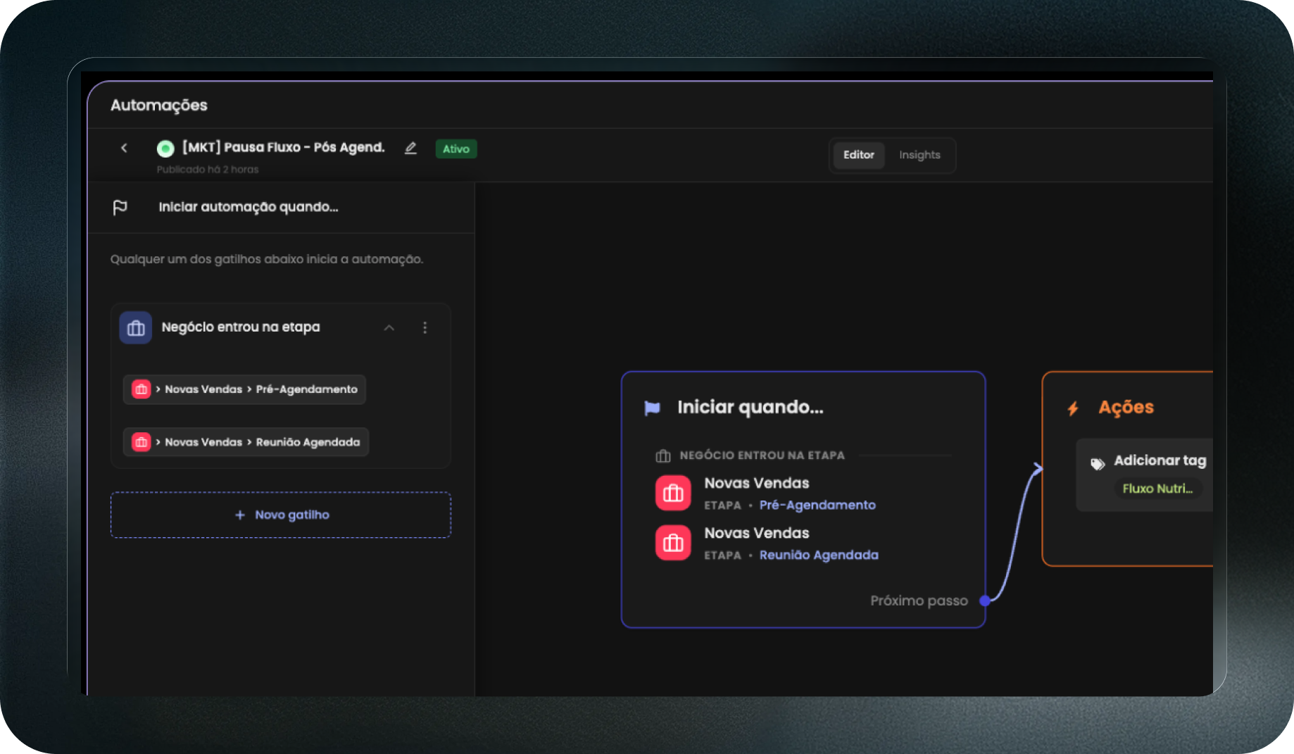 Automações ligadas ao atendimento